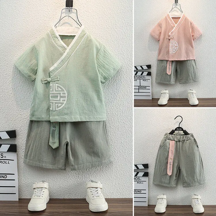 Hanfu children's clothing boys summer short-sleeved baby suits 2022 new children's children's summer cotton and linen clothes
Hanfu children's clothing boys summer short-sleeved baby suits 2022 new children's children's summer cotton and linen clothes