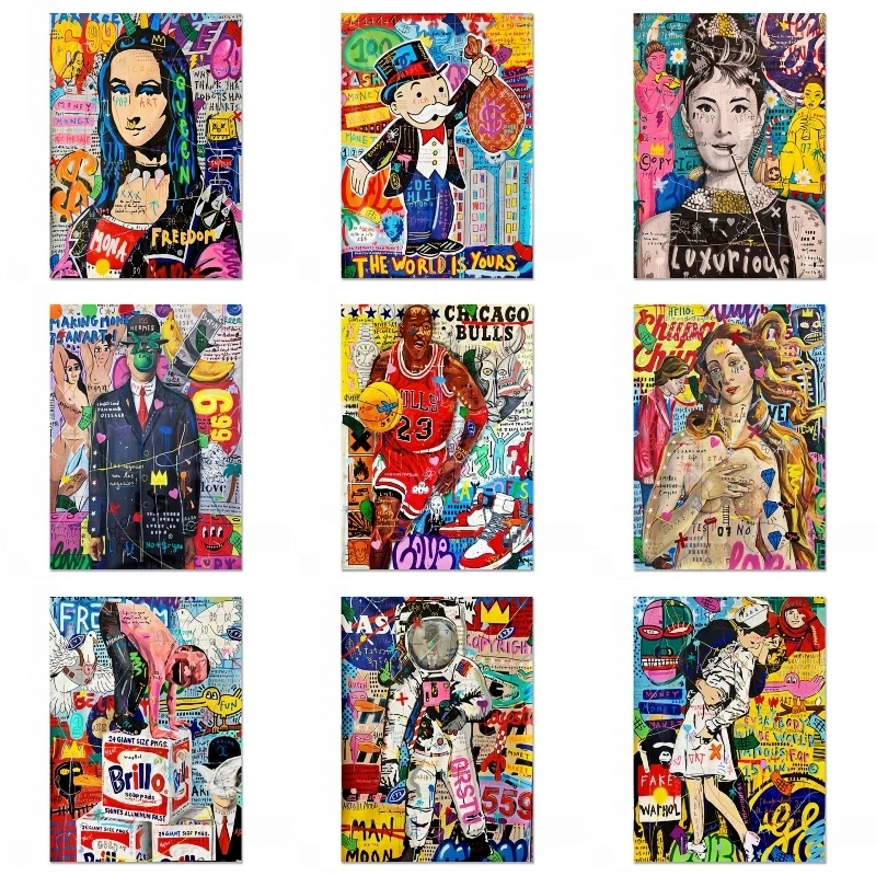 Graffiti Art Posters Famous Stars Canvas Paintings on The Wall Decorative Pictures Modern Home Living Room Decoration Unframed
Graffiti Art Posters Famous Stars Canvas Paintings on The Wall Decorative Pictures Modern Home Living Room Decoration Unframed