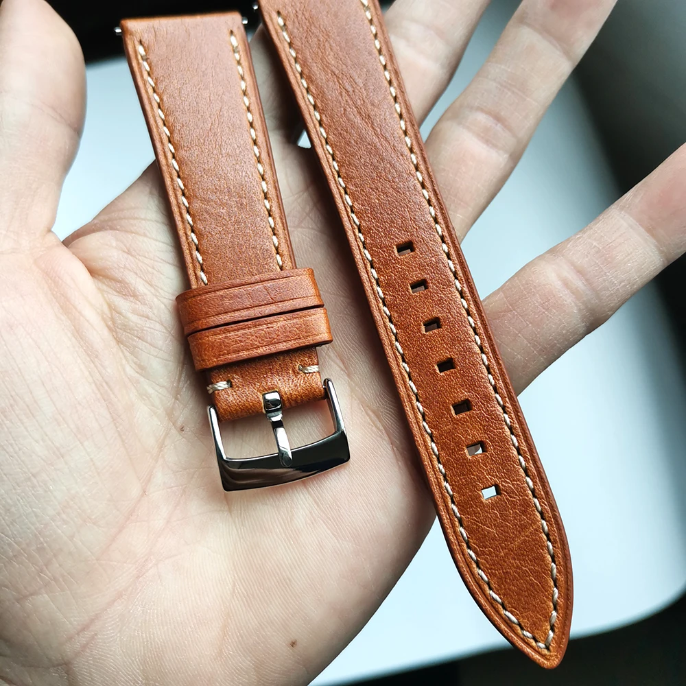 Oil wax Crazy Horse Skin 18 19 20 21 22mm Watch Strap Band Genuine Leather Quick release Breathable Watch Belt soft Watchbands
Oil wax Crazy Horse Skin 18 19 20 21 22mm Watch Strap Band Genuine Leather Quick release Breathable Watch Belt soft Watchbands