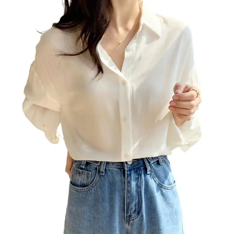 White Suntan Shirt Women's Long Sleeve Spring and Summer 2022 Korean Version of Loose Outer Air-conditioned Shirt Shirt Shirt
White Suntan Shirt Women's Long Sleeve Spring and Summer 2022 Korean Version of Loose Outer Air-conditioned Shirt Shirt Shirt