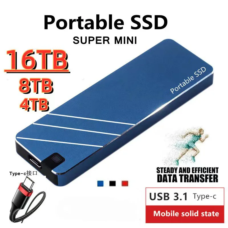 Новый оригинальный Мини Портативный SSD USB3.1 мобильный твердотельный накопитель высокоскоростной 4 ТБ 8 ТБ 16 ТБ жесткий диск Type-C жесткие диски...
Новый оригинальный Мини Портативный SSD USB3.1 мобильный твердотельный накопитель высокоскоростной 4 ТБ 8 ТБ 16 ТБ жесткий диск Type-C жесткие диски...