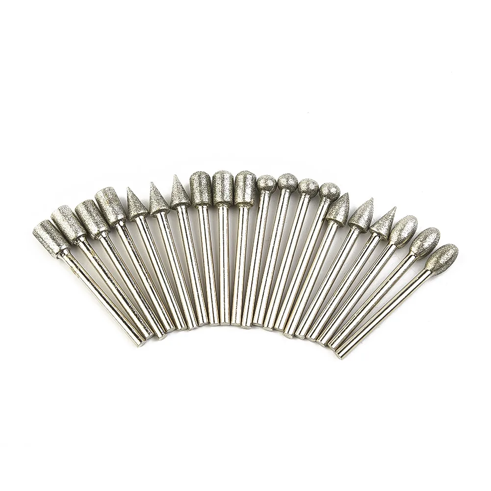 20PC 120 Grit Electroplated Diamond Burr Set Drill Bit Set Rotary Grinding Tool For Plastic, Wood, Glass, Metal, Ceramics
20PC 120 Grit Electroplated Diamond Burr Set Drill Bit Set Rotary Grinding Tool For Plastic, Wood, Glass, Metal, Ceramics