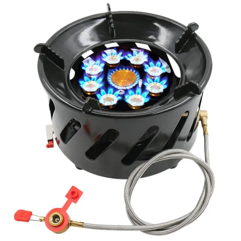 

19800W Camping Gas Stove 9-Burner Stoves Outdoor Backpacking Cassette Stove Gas BBQ Picnic Furnace Gas Cooker Camping Equipment