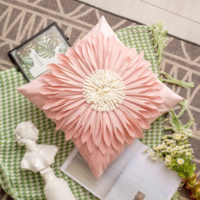 New 3D Luxury Big Brand Luxury Sunflower Small Daisy Sunflower Cushion Cover Pillowcase Pillowcase Does Not Contain Pillow Core
New 3D Luxury Big Brand Luxury Sunflower Small Daisy Sunflower Cushion Cover Pillowcase Pillowcase Does Not Contain Pillow Core