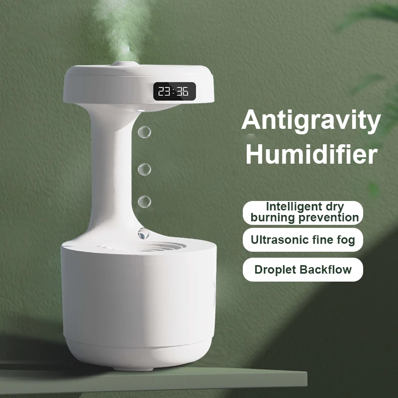 800ML Air Humidifier Home Anti-Gravity Water Droplets Ultrasonic Cool Mist Maker Fogger with LED Display Office Bedroom Desktop
800ML Air Humidifier Home Anti-Gravity Water Droplets Ultrasonic Cool Mist Maker Fogger with LED Display Office Bedroom Desktop