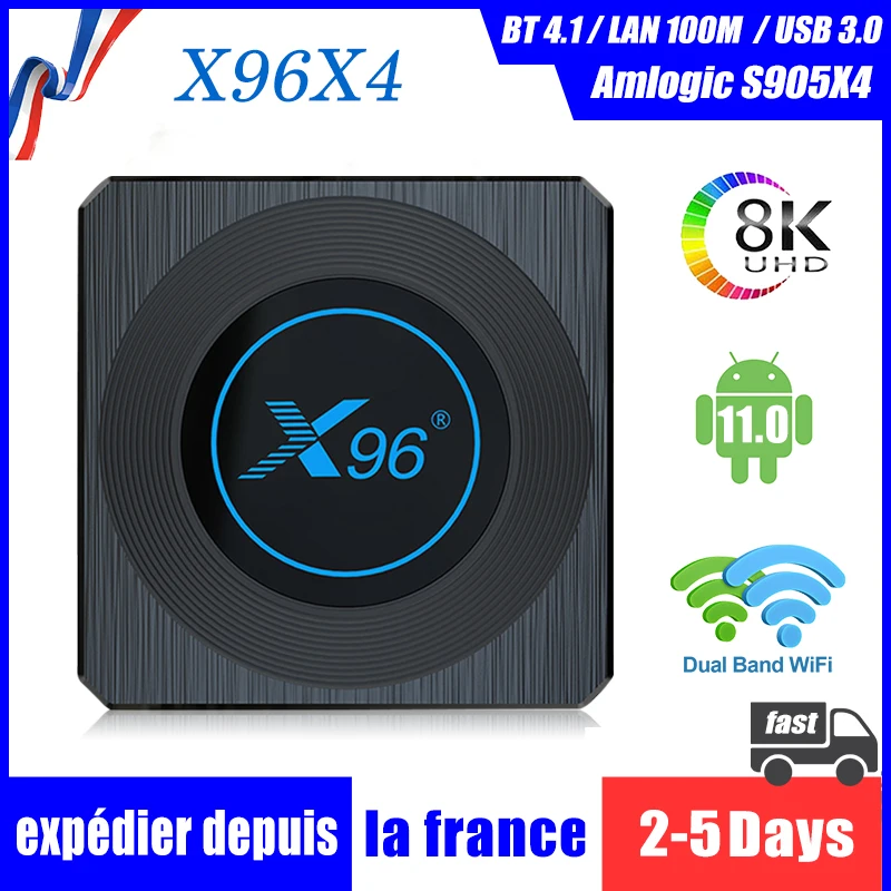 X96 X4 Amlogic S905X4 Android 11.0 IPTV Box 4G RAM 32GB 64GB BT 4.1 Wifi 2.4/5G Ship From France X96X4 IPTV BOX PK X96 MAX PLUS
X96 X4 Amlogic S905X4 Android 11.0 IPTV Box 4G RAM 32GB 64GB BT 4.1 Wifi 2.4/5G Ship From France X96X4 IPTV BOX PK X96 MAX PLUS