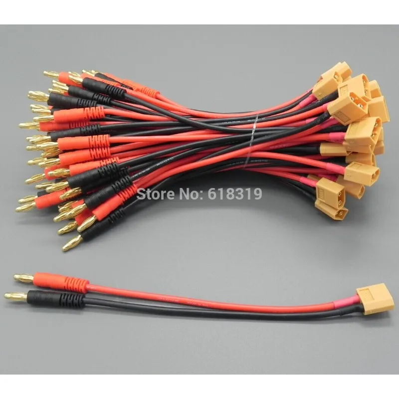10sets XT90 To 4mm Banana Connector Bullet Plug with 14 AWG Silicone Cable 150MM,Lipo Battery for RC Power Supply
10sets XT90 To 4mm Banana Connector Bullet Plug with 14 AWG Silicone Cable 150MM,Lipo Battery for RC Power Supply