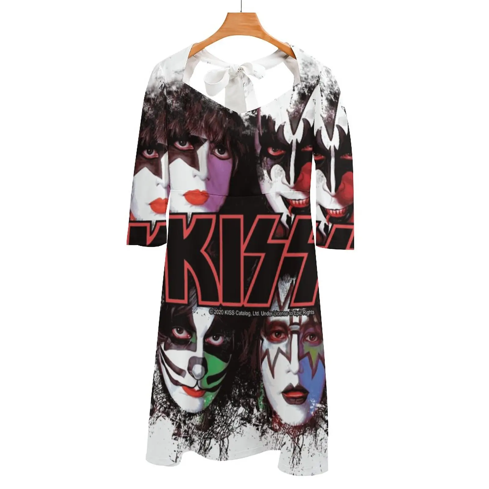 Kiss The Band - All Members Faces Brush Effect Square Neck Dress Summer Dress Women Elegant Halter Print Dress Kiss Fan Art
Kiss The Band - All Members Faces Brush Effect Square Neck Dress Summer Dress Women Elegant Halter Print Dress Kiss Fan Art
