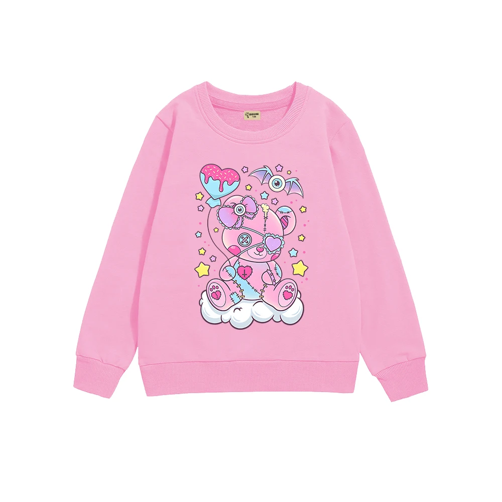 Свитер с круглым вырезом для девочек с мультяшным медведем, осенне-зимняя флисовая рубашка с длинными рукавами, милый детский топ
Свитер с круглым вырезом для девочек с мультяшным медведем, осенне-зимняя флисовая рубашка с длинными рукавами, милый детский топ