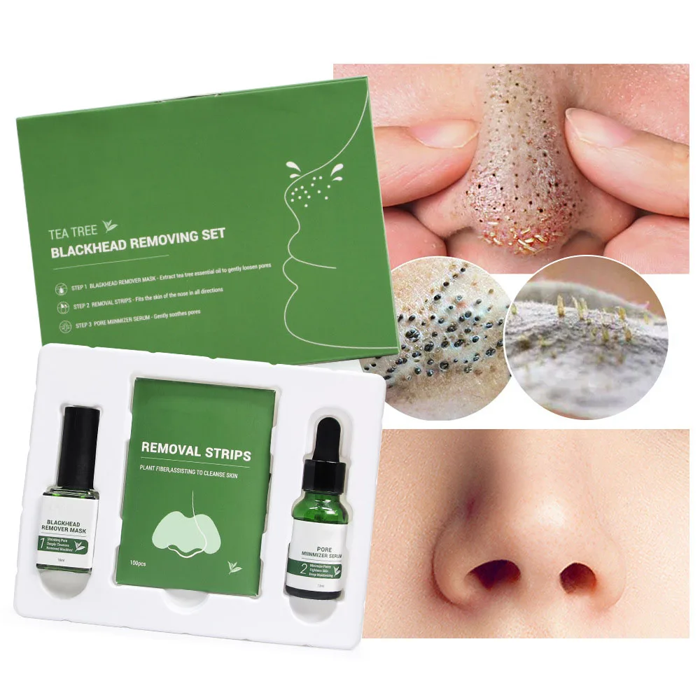 Tea Tree Essence T Zone Cleaning Blackhead Care Blackhead Export Liquid Cleaning Nose Patch Care Essence 3+1 Skin Care Set
Tea Tree Essence T Zone Cleaning Blackhead Care Blackhead Export Liquid Cleaning Nose Patch Care Essence 3+1 Skin Care Set