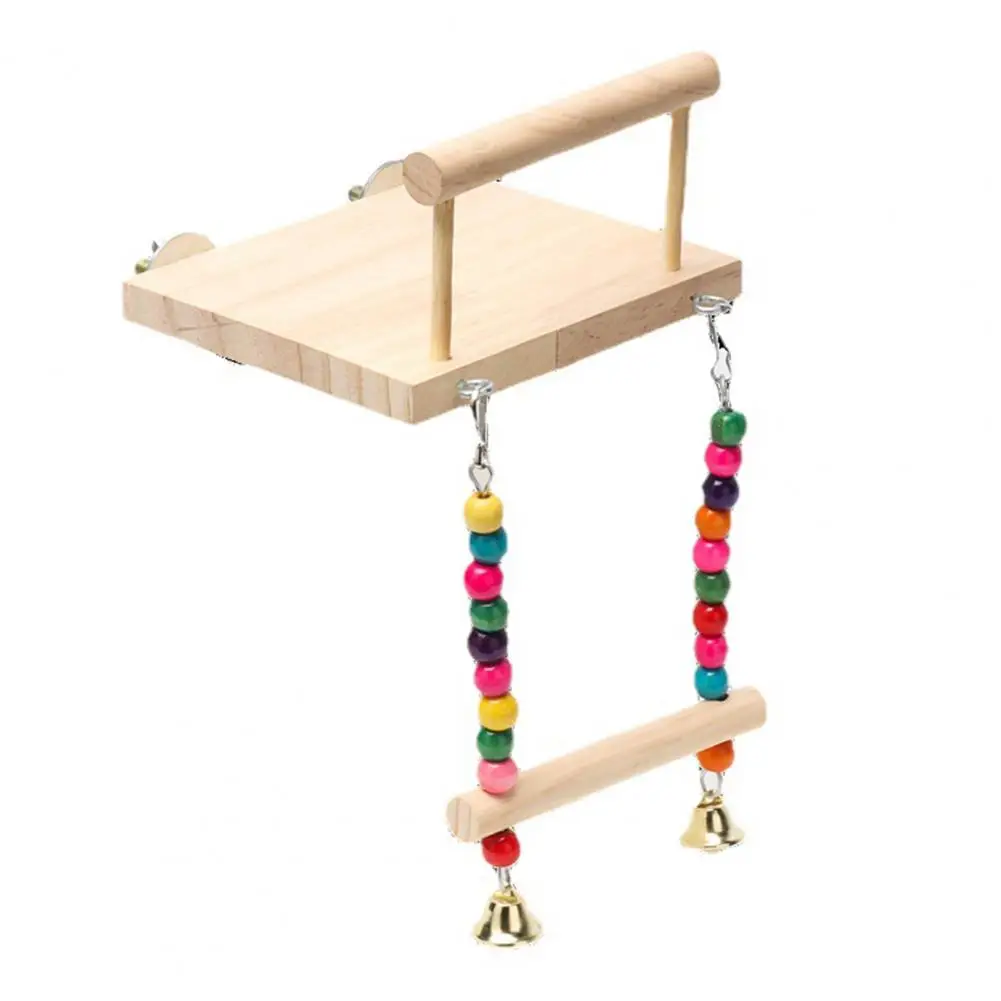 Bird Swing Toy Wooden Parrot Perch Stand Colorful Beads Cage Toy Bird Perch Hanging Swing Toy with Bells Cage Accessories
Bird Swing Toy Wooden Parrot Perch Stand Colorful Beads Cage Toy Bird Perch Hanging Swing Toy with Bells Cage Accessories
