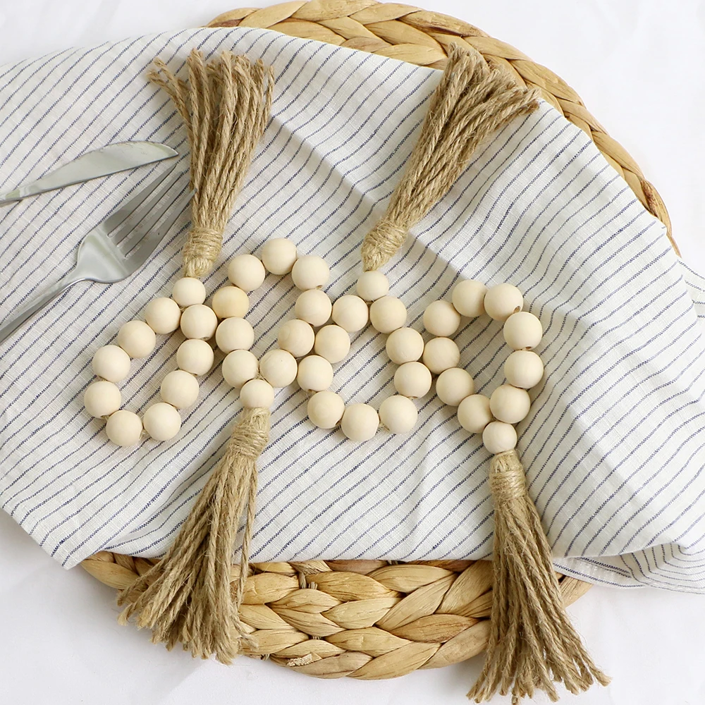 Set of 4 Wooden Beads Napkin Rings Jute Tassels Napkin Holders for Rustic Country Wedding Party dining table Decoration 
Set of 4 Wooden Beads Napkin Rings Jute Tassels Napkin Holders for Rustic Country Wedding Party dining table Decoration