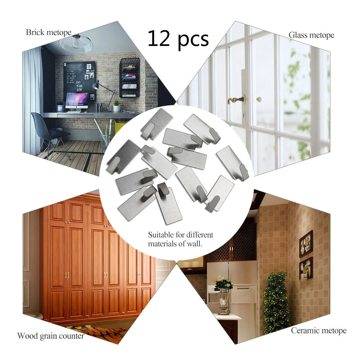 36pcs Stainless Steel Adhesive Hook Wall Hooks Towel Hanger Clothes Coat Hat Scarf Hook for Door Kitchen Bathroom Towels
36pcs Stainless Steel Adhesive Hook Wall Hooks Towel Hanger Clothes Coat Hat Scarf Hook for Door Kitchen Bathroom Towels