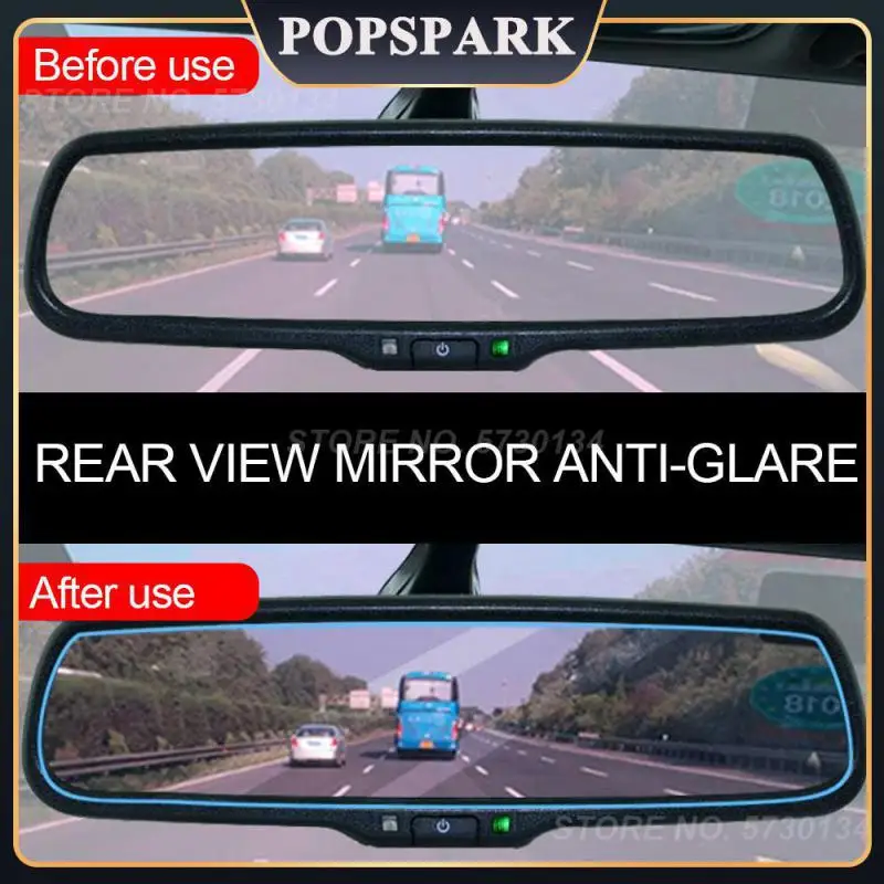 

Durable Rear View Anti Scratch Nano Protective Sticker Universal Rearview Mirror Membrane Rainproof 1pcs Anti-glare
