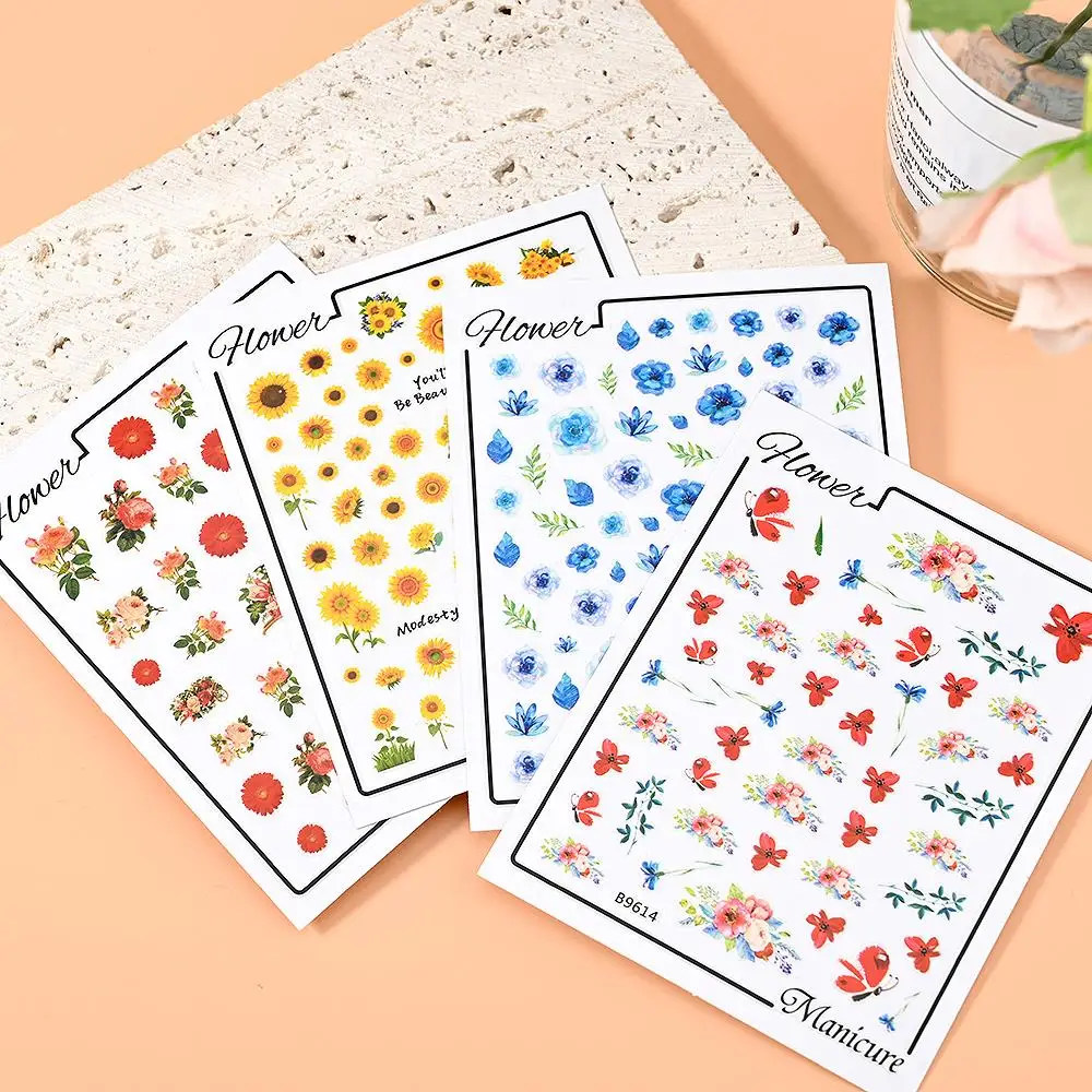 1pcs Sunflower Rose Nail Art Sticker Blue Pink Red Yellow Flowers Slider Wedding Decals Manicure Nail Art Decorations
1pcs Sunflower Rose Nail Art Sticker Blue Pink Red Yellow Flowers Slider Wedding Decals Manicure Nail Art Decorations