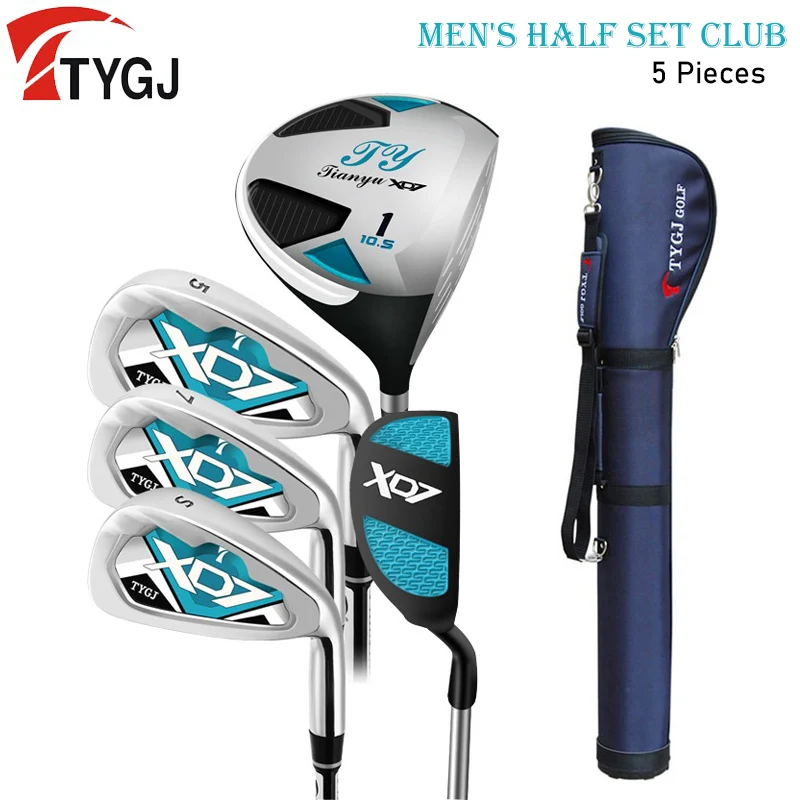 

TTYGJ комплект для клюшки для гольфа для мужчин с сумкой 5/7/s Железный/углеродный путтер № 1 деревянный привод легко носить с собой тренировка д...