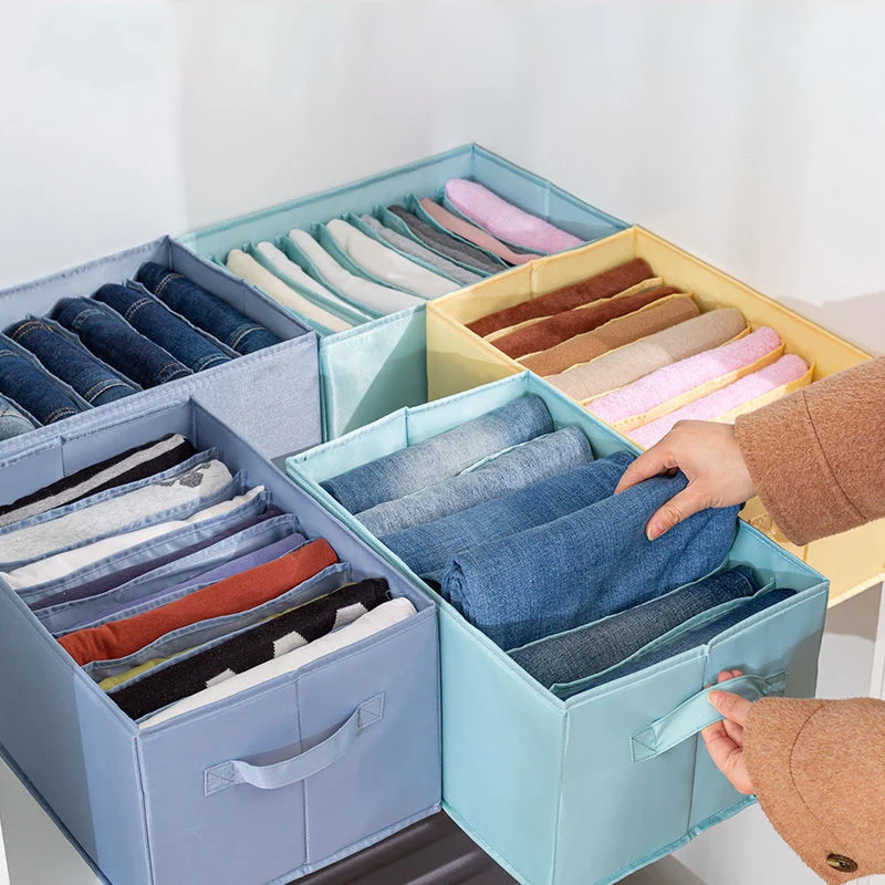 Collapsible Fabric Storage Box Organizer with Handle for Clothes Foldable Wardrobe Closet Drawer Dividers
Collapsible Fabric Storage Box Organizer with Handle for Clothes Foldable Wardrobe Closet Drawer Dividers