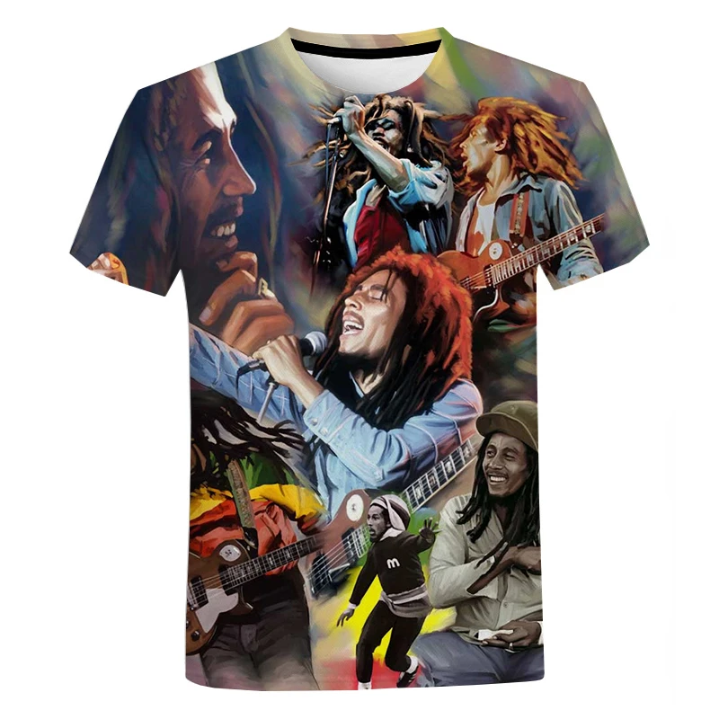 Trend Men T-Shirt Reggae Bob Marley Large Reggae T-shirts Short Sleeved Hip-hop Casual Shirts Harajuku Street Clothing
Trend Men T-Shirt Reggae Bob Marley Large Reggae T-shirts Short Sleeved Hip-hop Casual Shirts Harajuku Street Clothing