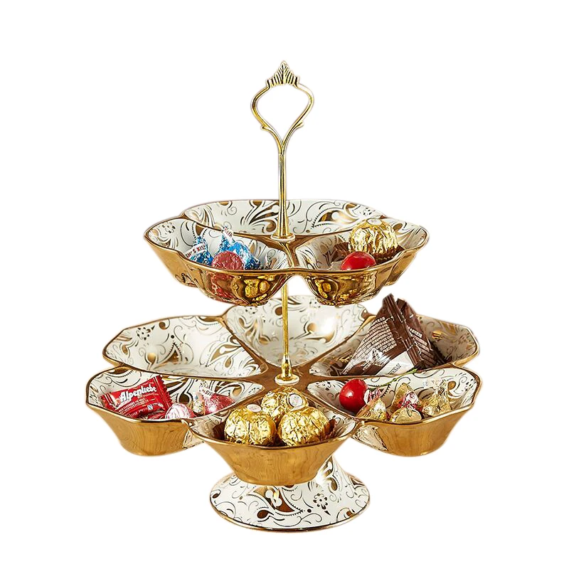 Ceramic Fruit Plate Dried Fruit Plate Candy Plate Multi-Layer Compartment Melon Seeds Plate Household Creative Fruit Plate
Ceramic Fruit Plate Dried Fruit Plate Candy Plate Multi-Layer Compartment Melon Seeds Plate Household Creative Fruit Plate