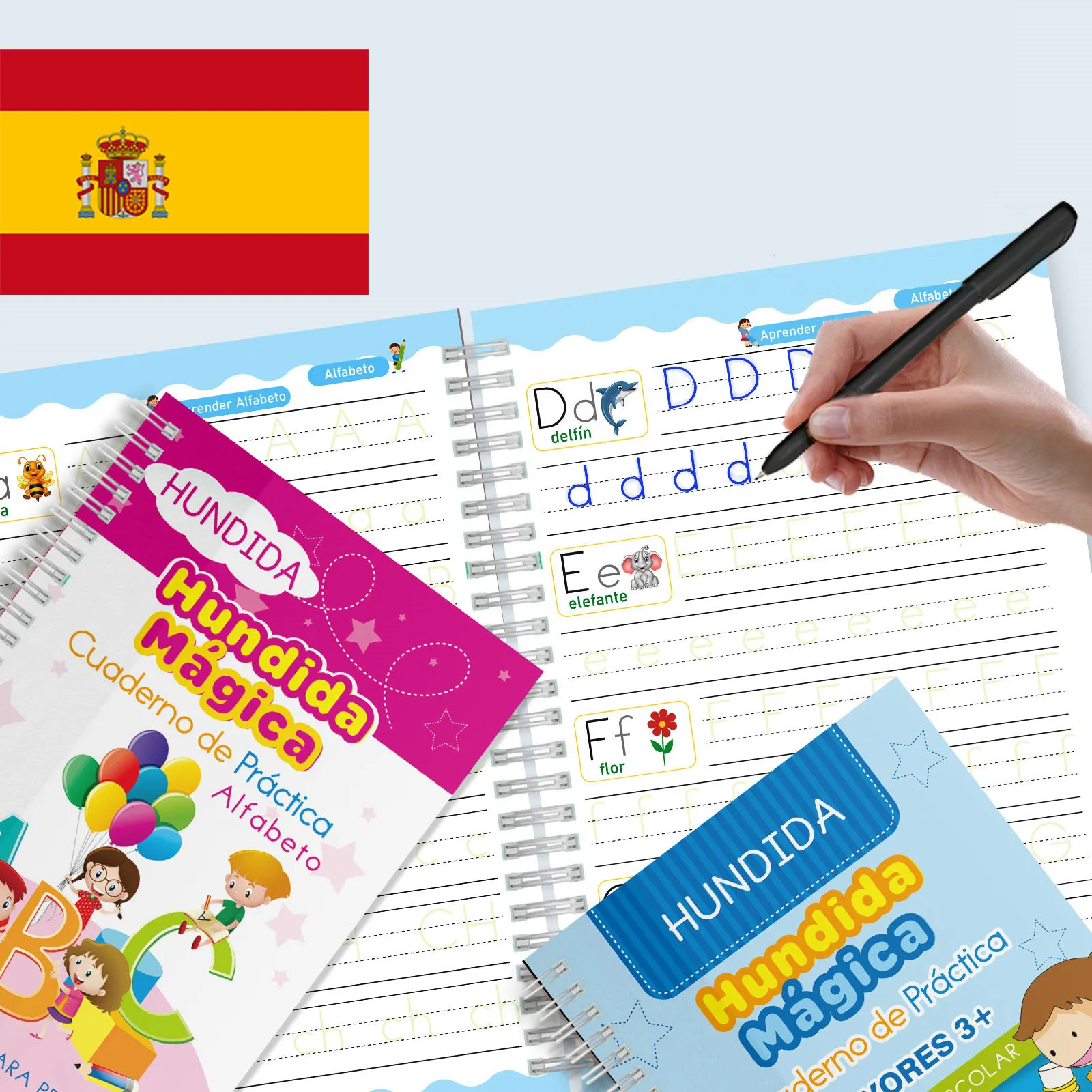Spanish Reusable Kid's 3D Copybook For Spanish Lettering Calligraphy Handwriting Children Education Montessori Toy Free Shipping
Spanish Reusable Kid's 3D Copybook For Spanish Lettering Calligraphy Handwriting Children Education Montessori Toy Free Shipping