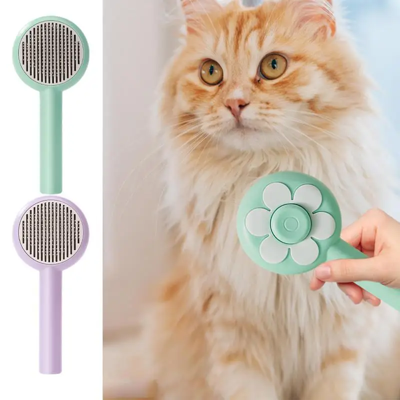 Pet Grooming Brush Comfortable Handle Dematting Comb Cat Dog Hair Removal Brushes Kitten Self Cleaning Shedding Grooming Brush
Pet Grooming Brush Comfortable Handle Dematting Comb Cat Dog Hair Removal Brushes Kitten Self Cleaning Shedding Grooming Brush
