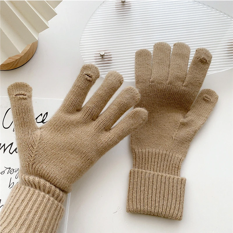 Winter Touch Screen Gloves Autumn Men Knitted Gloves Solid Color Warmer Gloves Driving Full Finger Mittens Female Stretch Glove
Winter Touch Screen Gloves Autumn Men Knitted Gloves Solid Color Warmer Gloves Driving Full Finger Mittens Female Stretch Glove