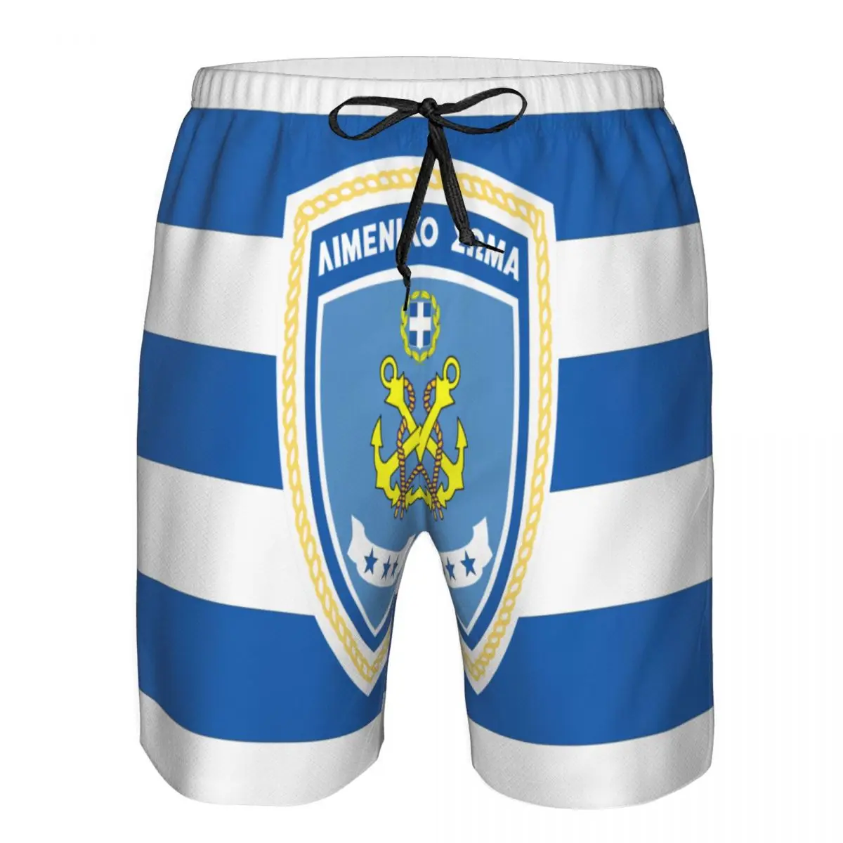 

Быстросохнущие плавательные шорты для мужчин с флагом береговой охраны Hellenic, мужской купальник, плавательные плавки, летняя пляжная одежда для купания