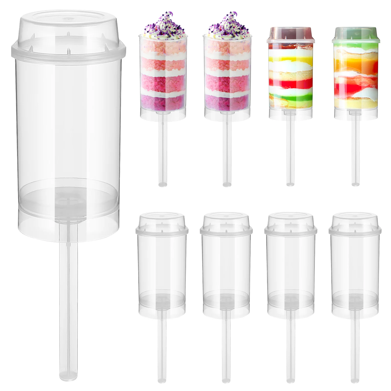Cake Push Up Container Holder Dessert Containers Shooter Cylinder Pushable Stands Clear Shooters Tools Lid Bulk Lids Empty
Cake Push Up Container Holder Dessert Containers Shooter Cylinder Pushable Stands Clear Shooters Tools Lid Bulk Lids Empty