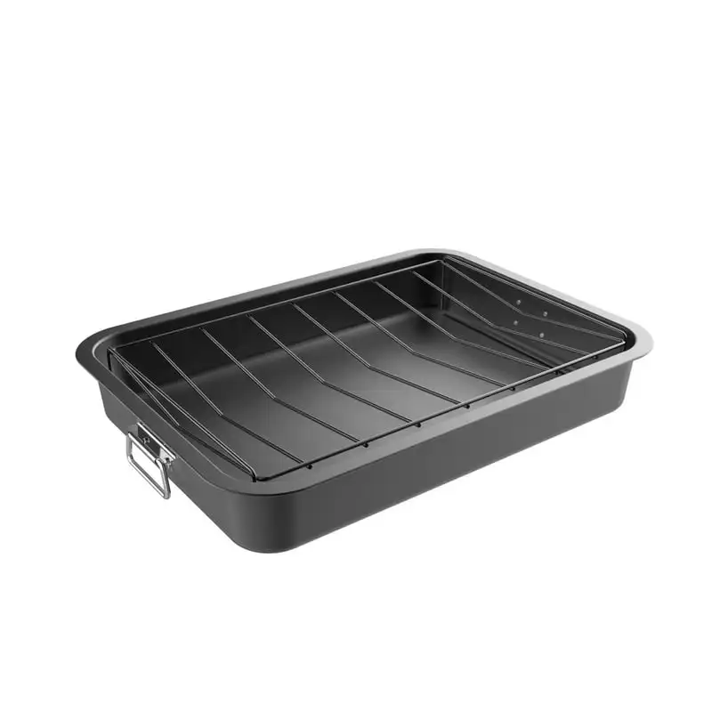 Pan with Angled Rack-Nonstick Oven Roaster and Removable Tray-Drain Fat and Grease for Healthier Cooking-Kitchen Cookware by Acc
Pan with Angled Rack-Nonstick Oven Roaster and Removable Tray-Drain Fat and Grease for Healthier Cooking-Kitchen Cookware by Acc