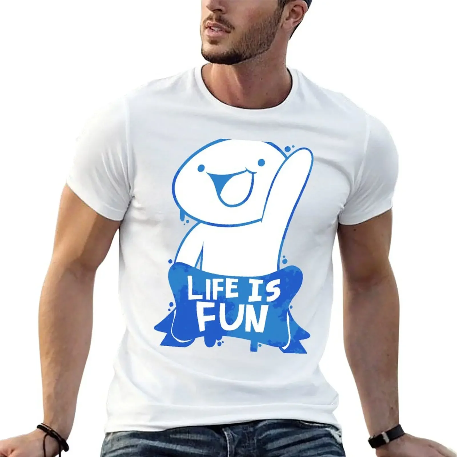 TheOdd1sOut Life is Fun футболка с граффити хлопковые футболки рисунком мужская