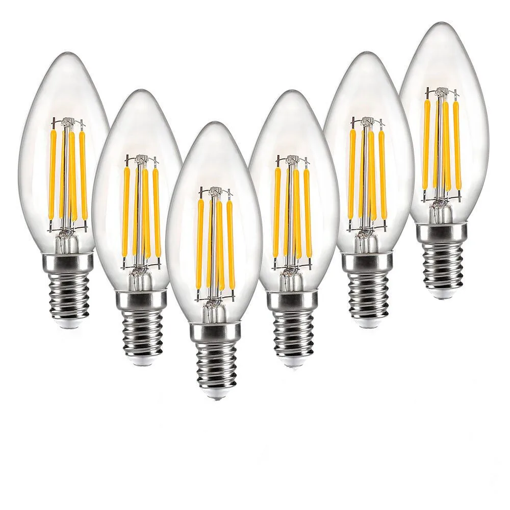 10PCS LED Bulbs C35 C35L E14 E27 110V 220V 85-265V Dimmable 2W 4W 6W Design LED Candle Warm White Filament Light 360 Degree Lamp
10PCS LED Bulbs C35 C35L E14 E27 110V 220V 85-265V Dimmable 2W 4W 6W Design LED Candle Warm White Filament Light 360 Degree Lamp