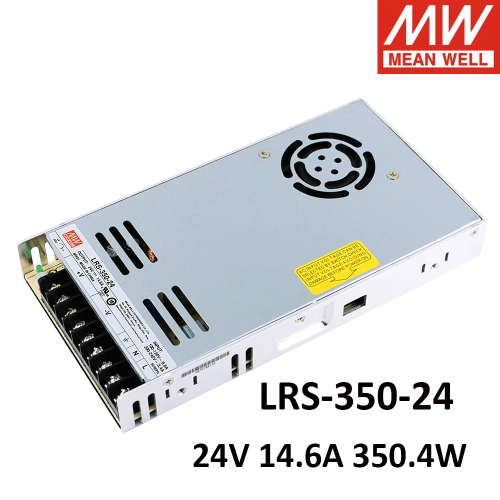 

Mean Well LRS-350-24 85-264V AC To DC 24V 14.6A 350W Single Output Switching Power Supply Meanwell LED Driver LRS-350