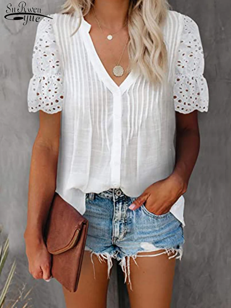 Женская шифоновая блузка с V-образным вырезом, свободного покроя
Женская шифоновая блузка с V-образным вырезом, свободного покроя