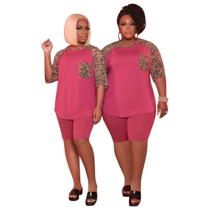Plus Size Women Two S-5xl Clothing Piece Set Wholesale Matching Set Leopard Patchwork Crop Top and Pants Tracksuit Dropshipping
Plus Size Women Two S-5xl Clothing Piece Set Wholesale Matching Set Leopard Patchwork Crop Top and Pants Tracksuit Dropshipping