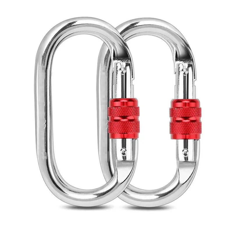 25KN Professional Climbing Carabiner Screw Locking Gate Carabiner Heavy Duty O-shape Steel Hammock Buckle Climbing Accessories
25KN Professional Climbing Carabiner Screw Locking Gate Carabiner Heavy Duty O-shape Steel Hammock Buckle Climbing Accessories
