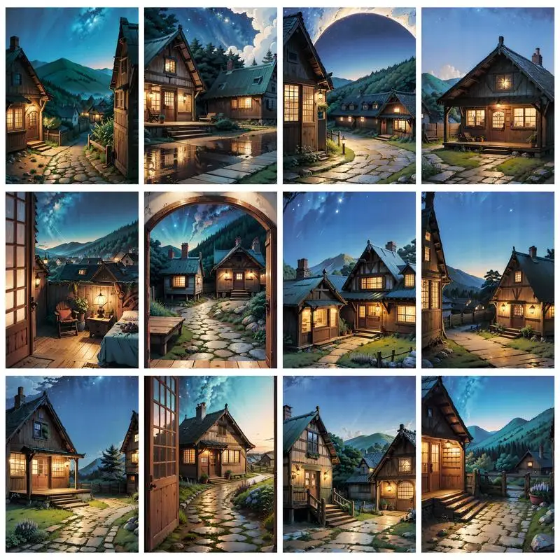 PhotoCustom Painting By Numbers For Adults Kits Landscape Night Cabin Handicrafts Paint On Canvas For Diy Gift With Frame
PhotoCustom Painting By Numbers For Adults Kits Landscape Night Cabin Handicrafts Paint On Canvas For Diy Gift With Frame