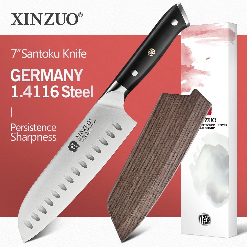 XINZUO 7'' Inch Santoku Knife GERMAN 1.4416 Steel High Carbon Kitchen Knife Stainless Steel Chef Knives Cooking Accessory Tools
XINZUO 7'' Inch Santoku Knife GERMAN 1.4416 Steel High Carbon Kitchen Knife Stainless Steel Chef Knives Cooking Accessory Tools
