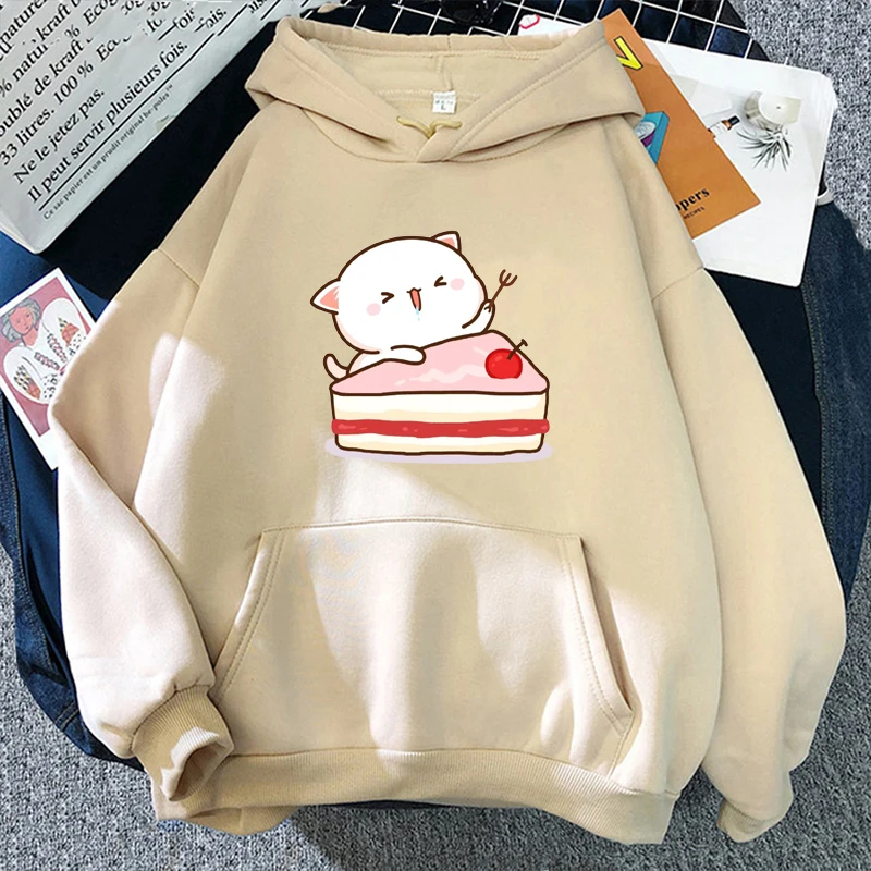 Peach Cat Eat Cherry Cake Hoodie Kawaii Cartoon Pattern Warm Winter Clothes Women Couple Printed Long Sleeve Outerwear
Peach Cat Eat Cherry Cake Hoodie Kawaii Cartoon Pattern Warm Winter Clothes Women Couple Printed Long Sleeve Outerwear