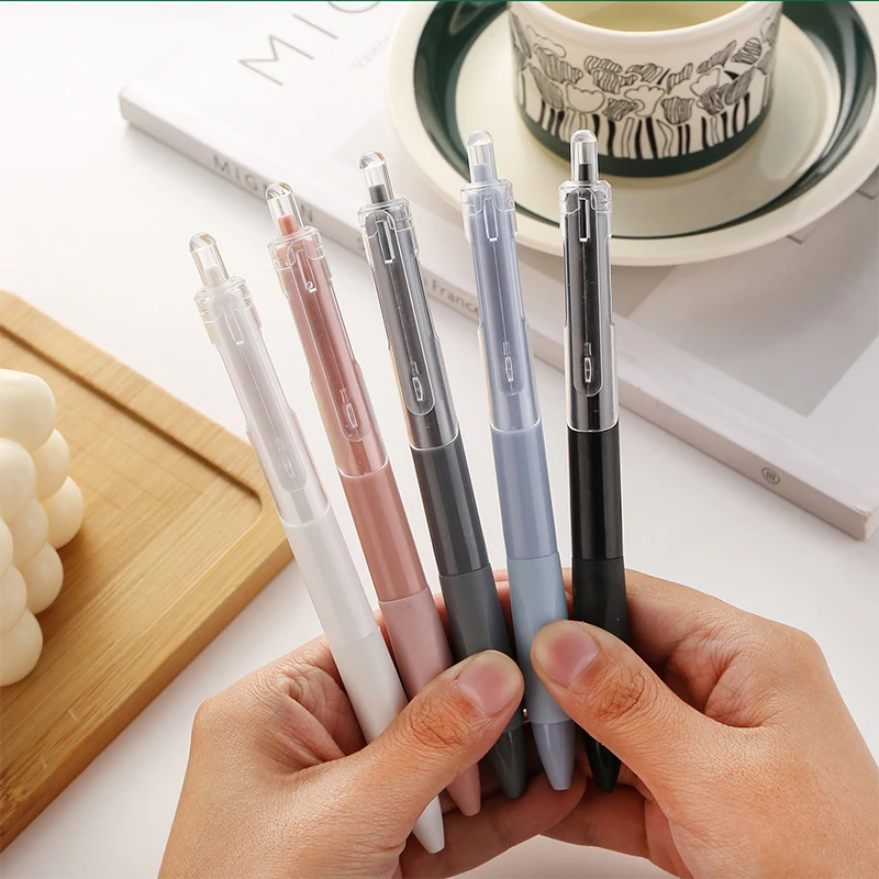 

Retractable Gel Pen Set 0.5mm Writing Gel Ink Pens Kawaii School Office Stationery Press-Type Student Examination Signature Pen