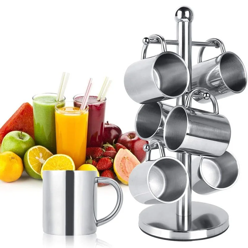 1Pc Nordic Stainless Steel Cup Holder Kitchen Countertop Mug Display Stand Drinkware Hanging Shelf Home Supplies
1Pc Nordic Stainless Steel Cup Holder Kitchen Countertop Mug Display Stand Drinkware Hanging Shelf Home Supplies
