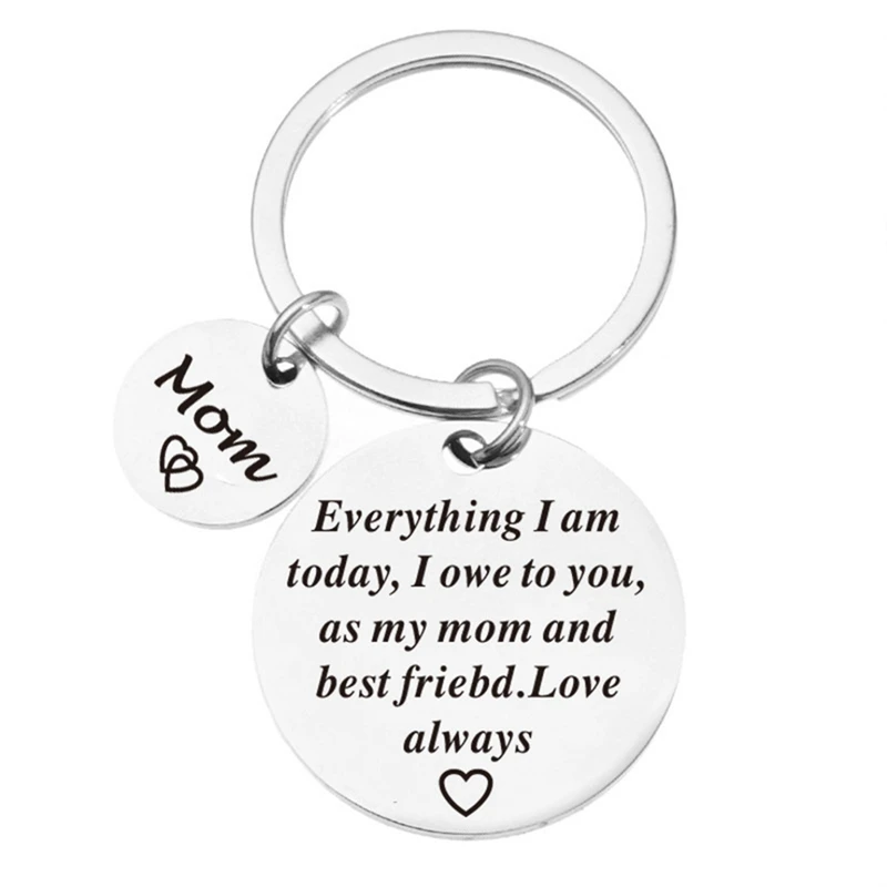 

Mother Day Keychain,Mom Birthday Gifts From Daughter Keychain-As My Mom And Best Friend,Love Always