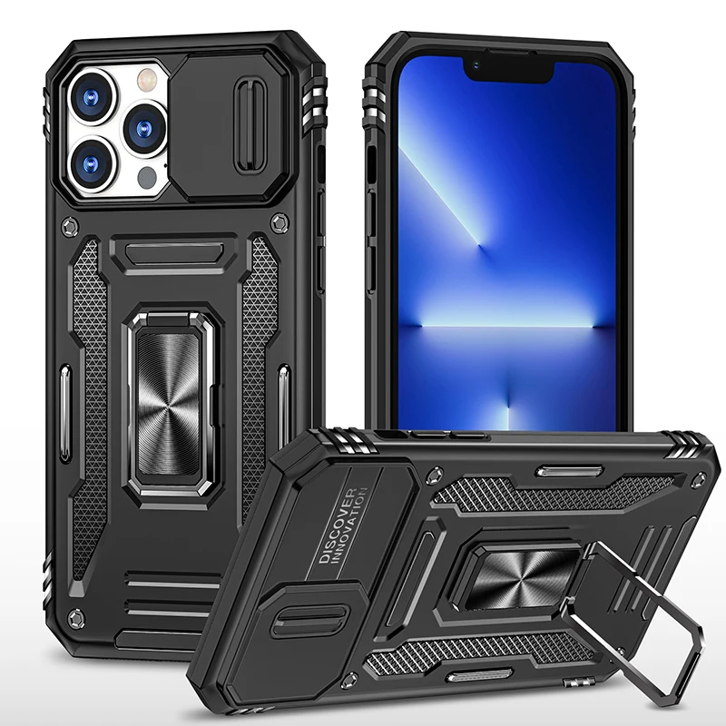 Armor Phone Case for iPhone 13 Mini 14 11 12 Pro XS Max XR X 8 7 Plus SE 2 3 Rugged Car Metal Ring Shockproof Slide Lens Cover
Armor Phone Case for iPhone 13 Mini 14 11 12 Pro XS Max XR X 8 7 Plus SE 2 3 Rugged Car Metal Ring Shockproof Slide Lens Cover