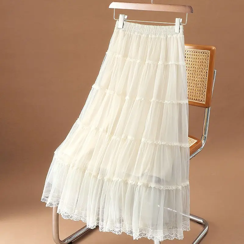 Fashion Women Long Skirt Summer Spring A-Line High Elastic Waisted Organza Skirt Beach Ankle Length Femme Faldas Mujer B05
Fashion Women Long Skirt Summer Spring A-Line High Elastic Waisted Organza Skirt Beach Ankle Length Femme Faldas Mujer B05