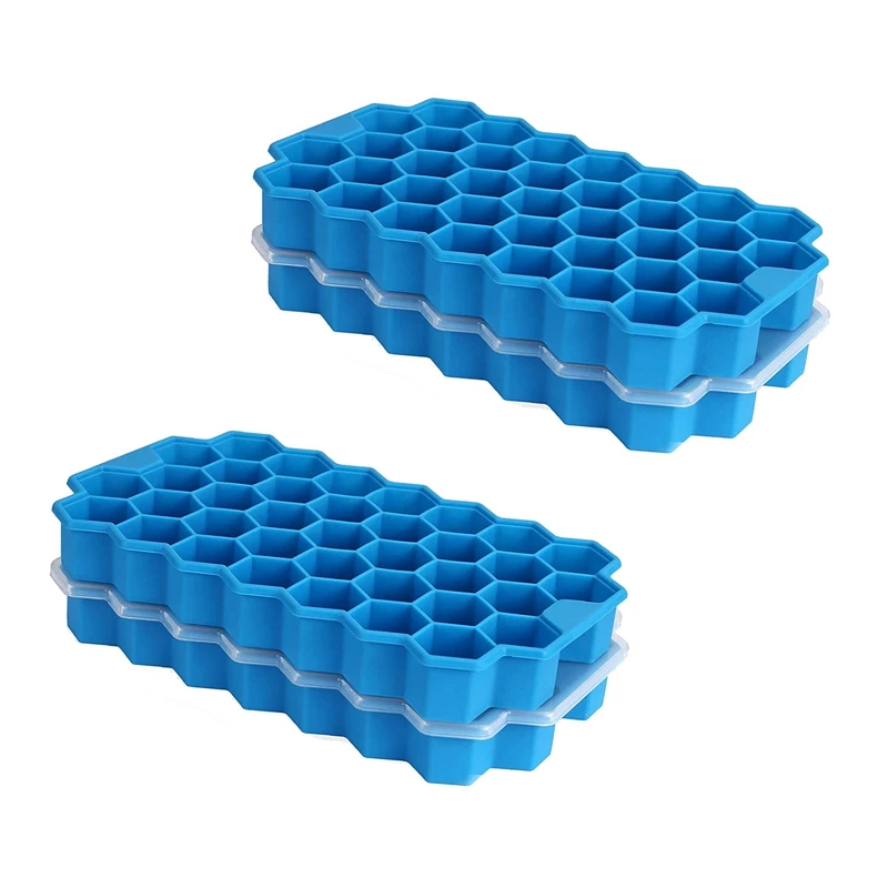 Ice Square Trays,4 Pack Silicone Ice Square Molds With Lids,74-Ice Trays,For Whiskey,Cocktail,Chilled Drinks(Blue)
Ice Square Trays,4 Pack Silicone Ice Square Molds With Lids,74-Ice Trays,For Whiskey,Cocktail,Chilled Drinks(Blue)