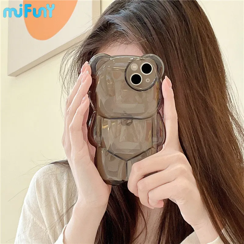 Mifuny Cute Phone Case 14Pro Candy Color Glitter 3D Cartoon Bear for IPhone13 12 11Pro Max Animal Shockproof Back Phone Cover 
Mifuny Cute Phone Case 14Pro Candy Color Glitter 3D Cartoon Bear for IPhone13 12 11Pro Max Animal Shockproof Back Phone Cover