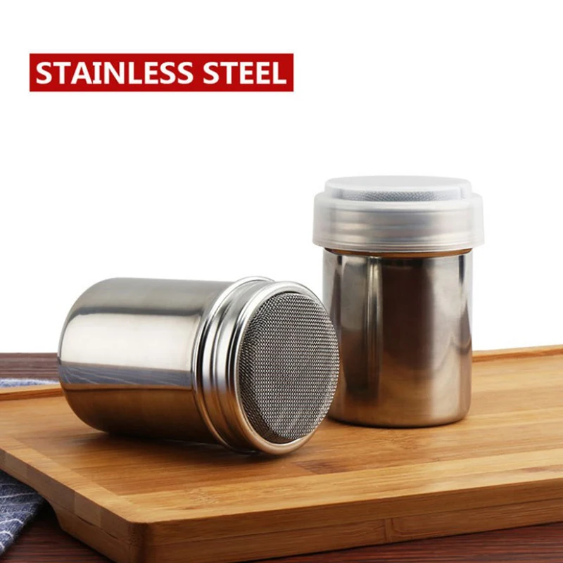 NEW Stainless Steel Cocoa Coffee Sifter Flour Sugar Icing Mesh Sifter Powder Spreading Tank for Fancy Coffee Barbecue Tools
NEW Stainless Steel Cocoa Coffee Sifter Flour Sugar Icing Mesh Sifter Powder Spreading Tank for Fancy Coffee Barbecue Tools