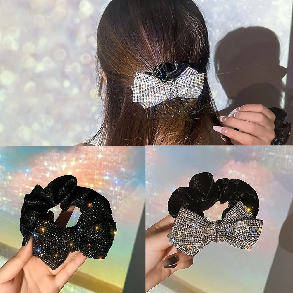 Rhinestone Hair Rope version of shiny rhinestone double bow hairpin spring clip fairy top clip back head hairpin headdress
Rhinestone Hair Rope version of shiny rhinestone double bow hairpin spring clip fairy top clip back head hairpin headdress