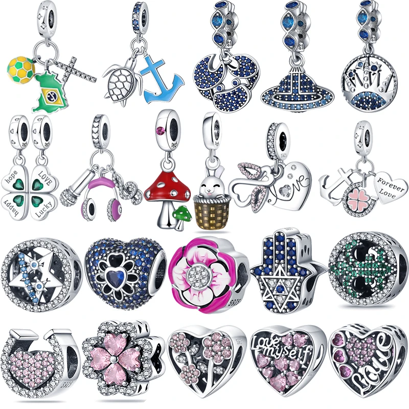 925 Silver Mushroom Crab Rabbit Flower Earphone Microphone Charm Dangle Fit Original Pandora Bracelet Jewelry Pendant Beads Gift
925 Silver Mushroom Crab Rabbit Flower Earphone Microphone Charm Dangle Fit Original Pandora Bracelet Jewelry Pendant Beads Gift