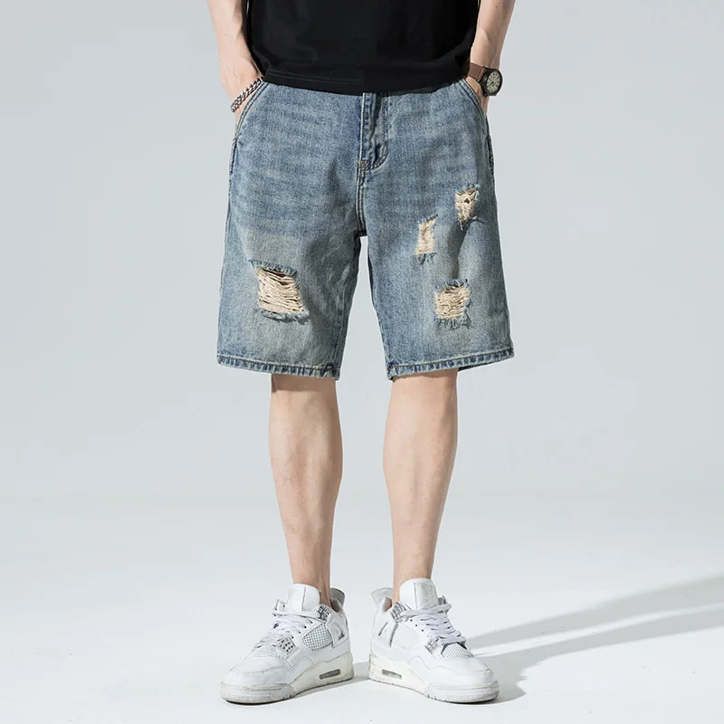 New Fashion Mens Ripped Short Jeans Brand Clothing Bermuda Summer 100% Cotton Shorts Breathable Denim Shorts Male Size 28-42
New Fashion Mens Ripped Short Jeans Brand Clothing Bermuda Summer 100% Cotton Shorts Breathable Denim Shorts Male Size 28-42