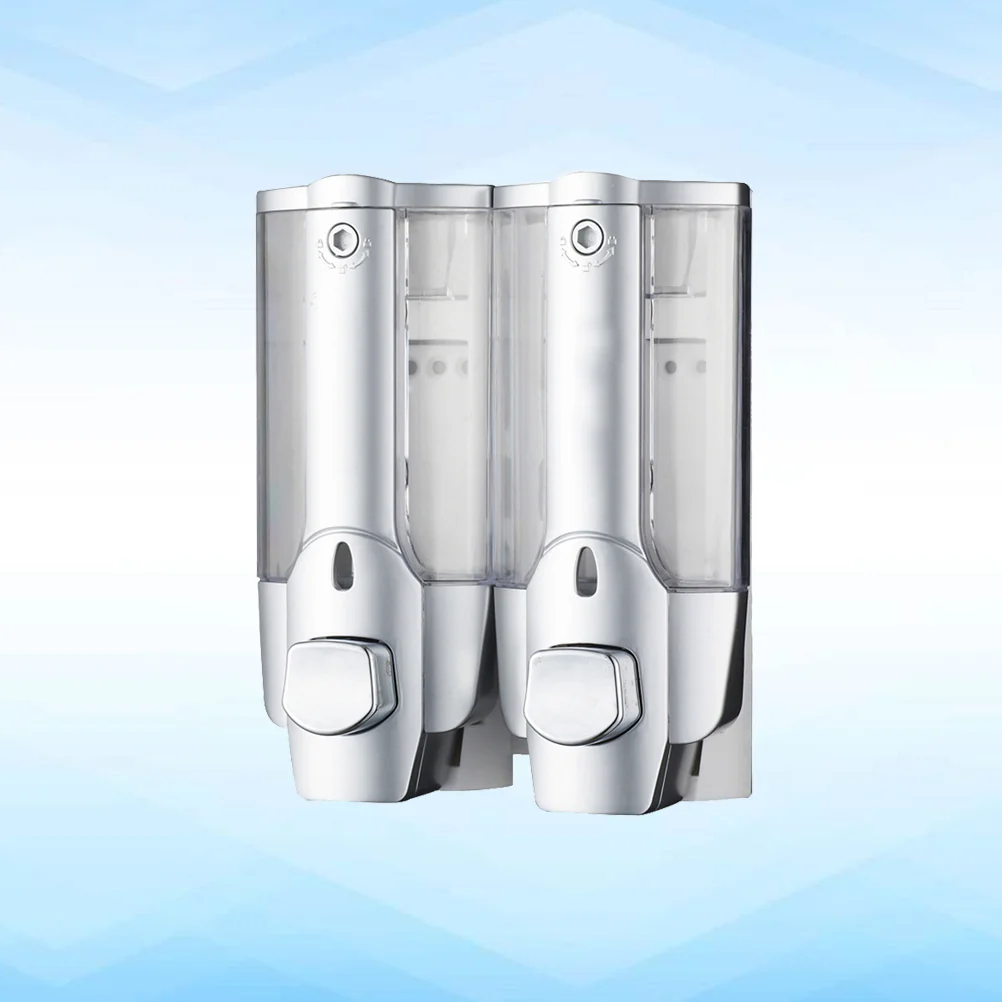 1Pc Dispenser Double-head Empty Refillable Wall-mounted Bottles Dispenser 
1Pc Dispenser Double-head Empty Refillable Wall-mounted Bottles Dispenser